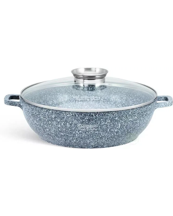 GARNEK/WOK 32CM SZARY MARMO EB-8042