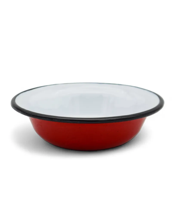 MISKA EMAL.22CM CZERW.NAKRAP
