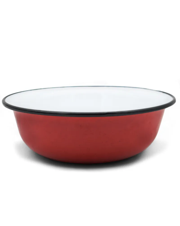 MISKA EMAL.30CM CZERW.NAKRAP